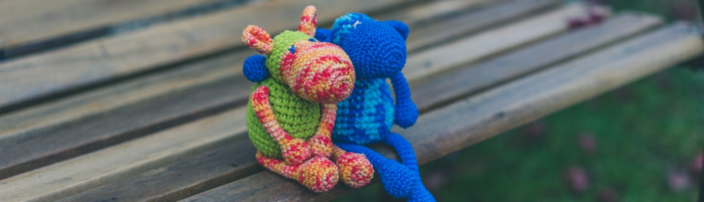 photo of crocheted amigurumi figures