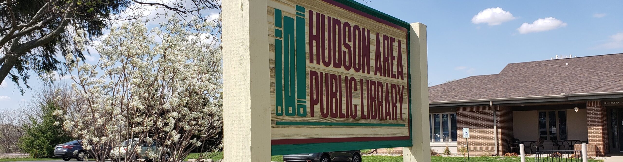 photo of library sign